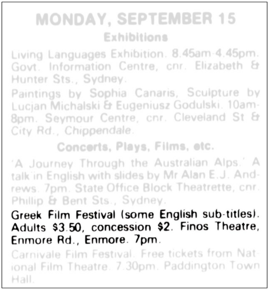 Enmore Finos Theatre